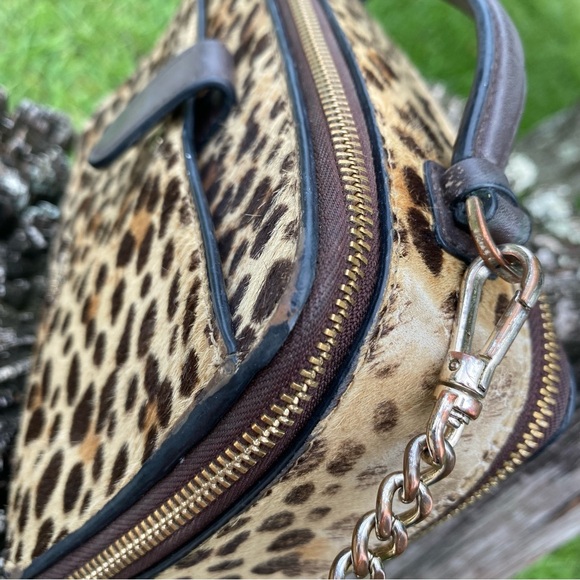 Kate Spade Mini Purse Cheetah Print Fur Crossbody - Picture 6 of 17